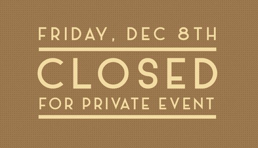 We will be closed this Friday, December 8th, for a private event. We will re-open for our normal hours on Saturday. #jailhousebrewing #gabeer