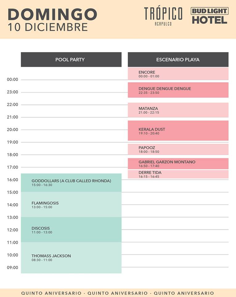 Para los que aun no han planeado sus horarios de este fin de semana en Trópico, por acá se los dejamos.
#MeUrgeTrópico
#ExplotaLaRoseta

<a href="/Tropicomx/">Trópico</a>