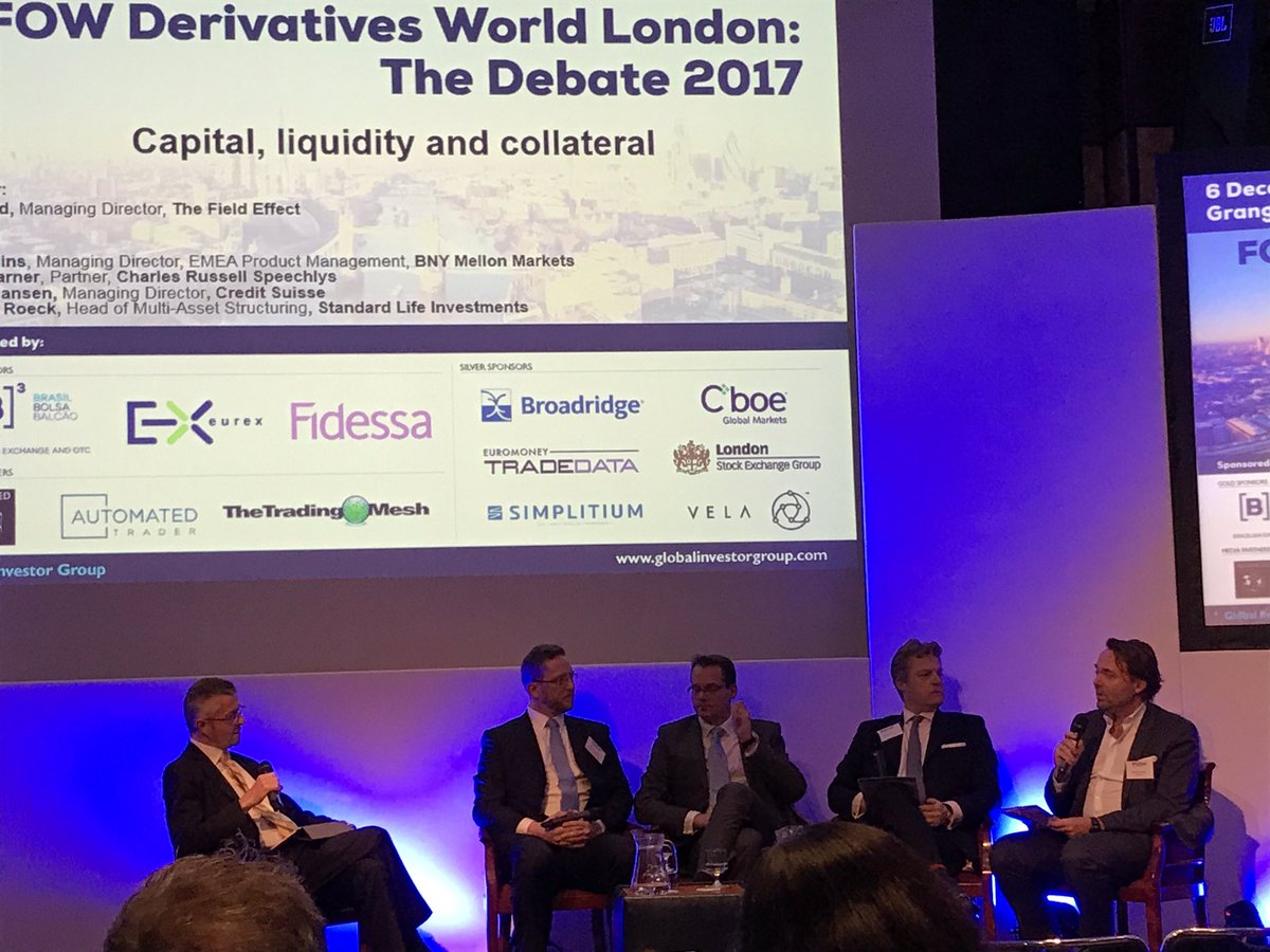 FOWgroup's tweet photo. Capital, lidiquidity and collateral at #TheLondonDebates #FOW @BNYMellon @StandardLifeUK @CreditSuisse @thefieldeffect @charlesrussellspeechly https://t.co/1hYBmwoTF7