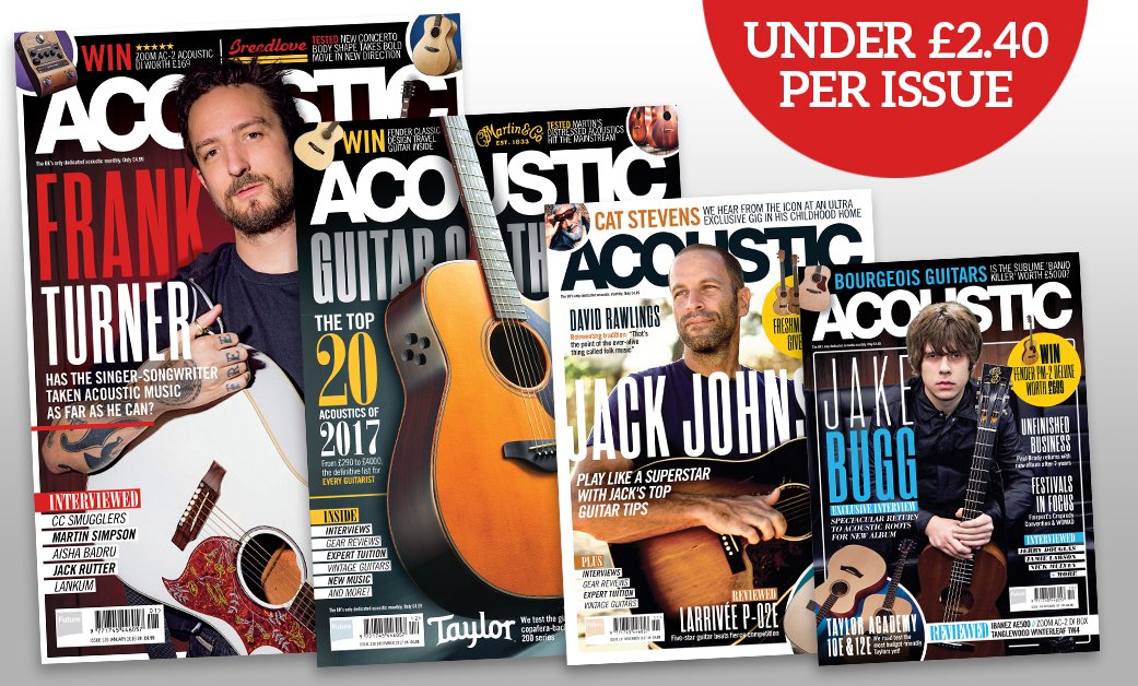 Perfect Christmas gift alert! Get 13 issues of Acoustic Magazine delivered to your door for less than £2.40 per issue – that's more than 50% off the RRP!!! Click the link and use code FESTIVE20 at the checkout! myfavouritemagazines.co.uk/music/acoustic…