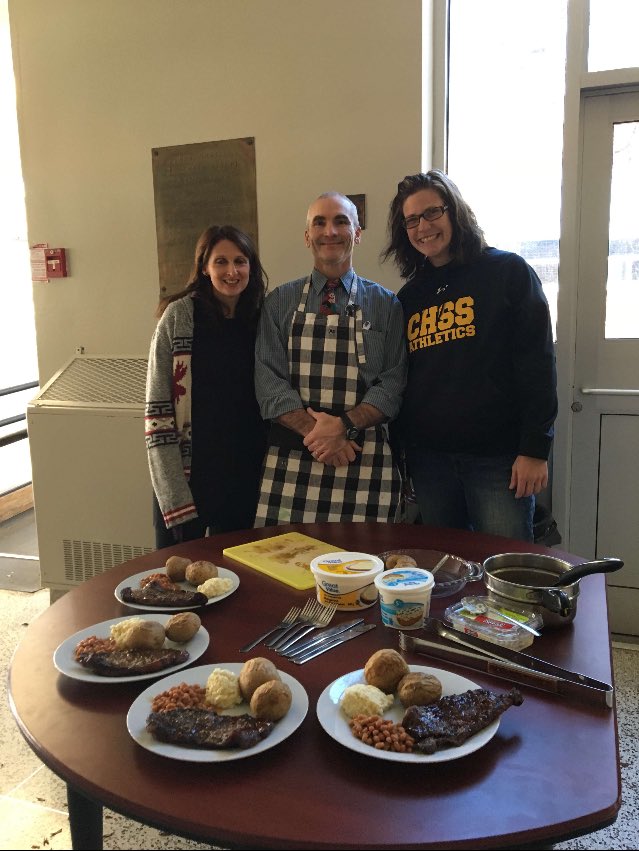 ChssStudents's tweet photo. Our annual holiday charity auction was a success! Mr Pickard’s steak dinner item was a great hit! https://t.co/tFCN5jlJzP