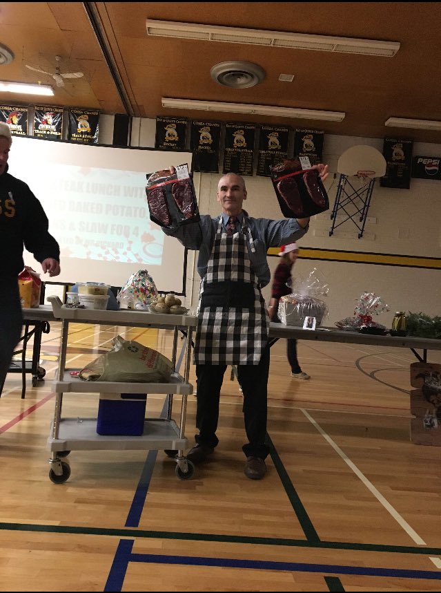 ChssStudents's tweet photo. Our annual holiday charity auction was a success! Mr Pickard’s steak dinner item was a great hit! https://t.co/tFCN5jlJzP