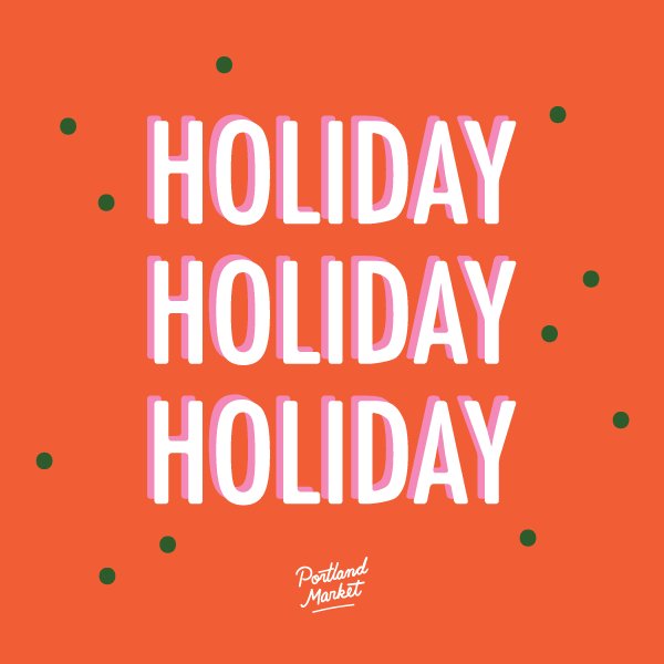 This Saturday &amp; Sunday, stop by the #PortlandHolidayMrkt to shop from local small businesses + makers, pick up a mini Christmas tree, and get your own personalized wooden ornament! 105 PORTLAND STREET ⭐️🎄🎁