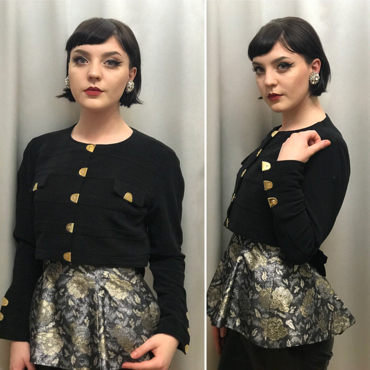 GeorginasVintag's tweet photo. Vintage jacket size 10/12 £35 #georginasvintagecouture #vintage #vintagejacket #blackjacket #80sjacket https://t.co/CV5MADiSDp