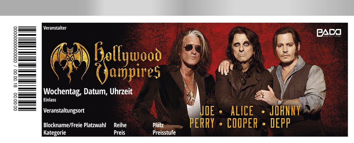 Sammelt ihr eure Konzerttickets oder gehört ihr zu denen, die sie nach der Show irgendwann verlieren oder sogar wegwerfen?
Ganz egal welche Sorte Konzertgänger ihr seid, wir garantieren euch, diese Tickets WILL man haben! --> pa-co.eu/tickets #hollywoodvampires