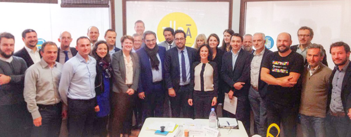 mounir's tweet photo. Visite du @tuba_lyon un espace qui regroupe acteurs publics et privés pour penser la ville de demain et inventer des lieux innovants. Échanges transparents pour le #TourDesStartups avec les acteurs #SmartCity et #cyber du @grandlyon cc @DavidKimelfeld Karine Dognin-Sauze https://t.co/2faClBykJl