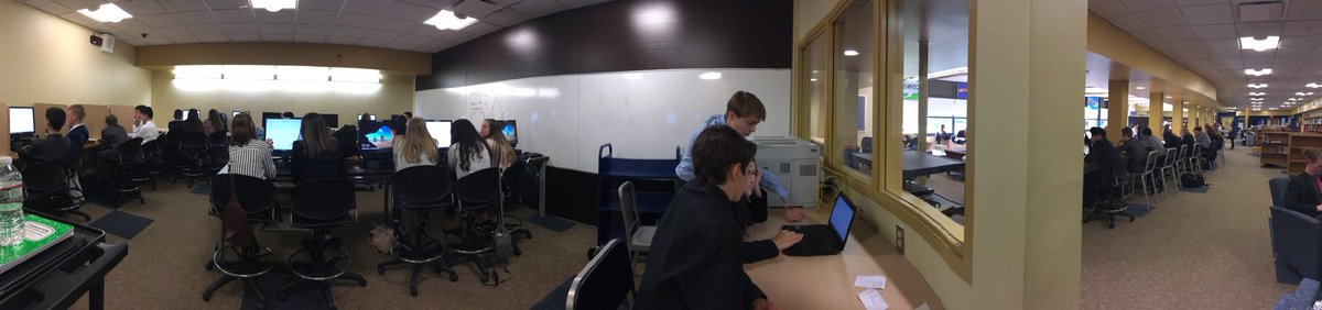 PTHSLib's tweet photo. Library spaces AND auditorium filled with #peqpantherpride @FBLA_National students testing #panthersperservere https://t.co/93e0ofexe4
