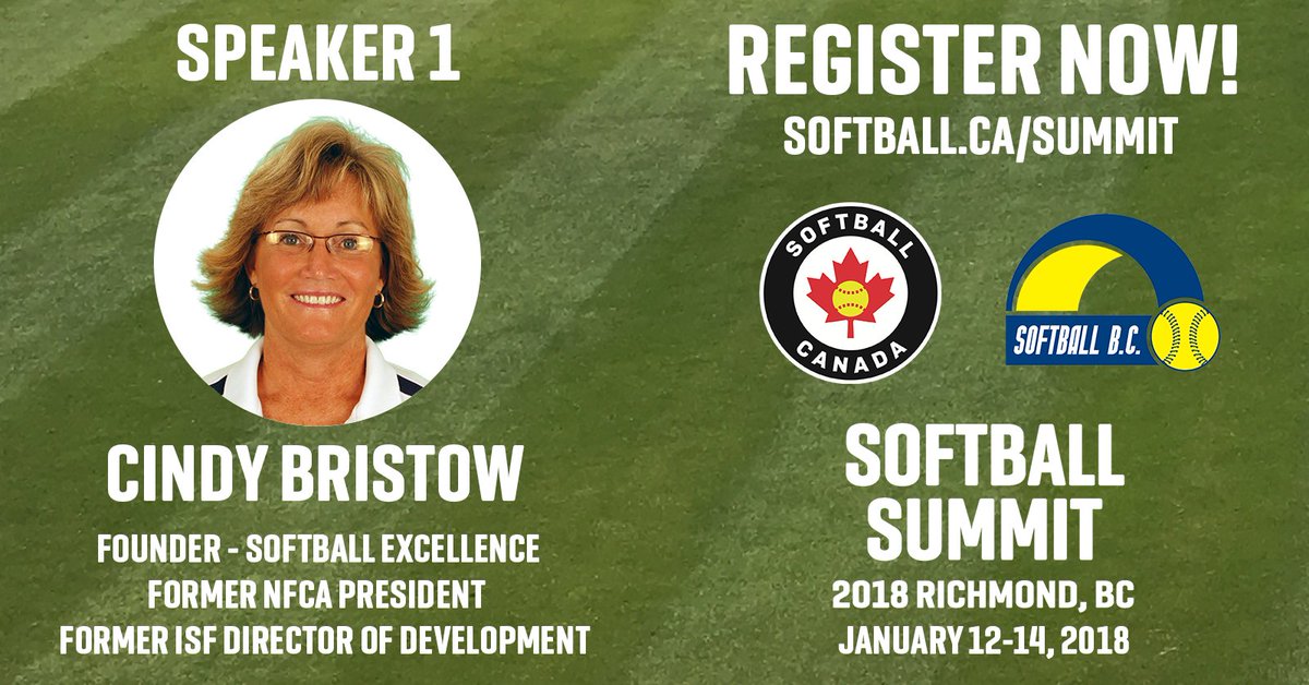 SoftballCanada's tweet photo. @cindybristow from Softball Excellence will be presenting at the 2018 #SoftballSummit taking place January 12-14 In Richmond, B.C. Register now at https://t.co/ocZiVB1u2q https://t.co/RCqlrANIyc
