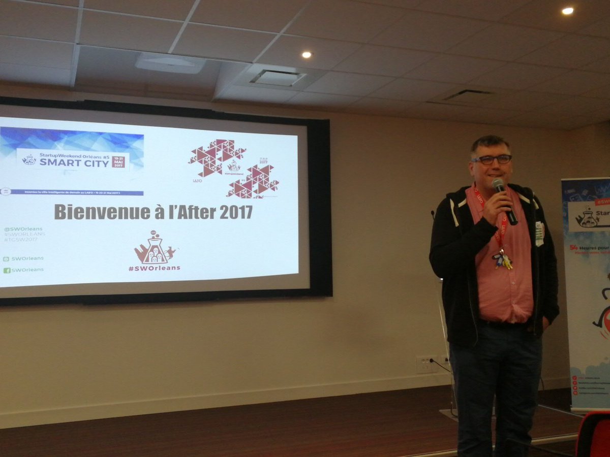 SWOrleans's tweet photo. Lancement de l'#AfterSWO par Cédric !

#SWORLEANS #TGSW2017 #SmartCity #AfterSWO #Toursleans
@SWOrleans  @techstars https://t.co/pa3cxT9H9v