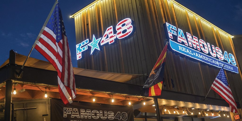 Square1Concepts's tweet photo. Have you dined at our newest concept, Famous 48, since its opening last month? This is one tavern you need to put on your bucket list in downtown Scottsdale! #famous48 #SquareOneConcepts #scottsdaleaz https://t.co/uLiJG9A8OW