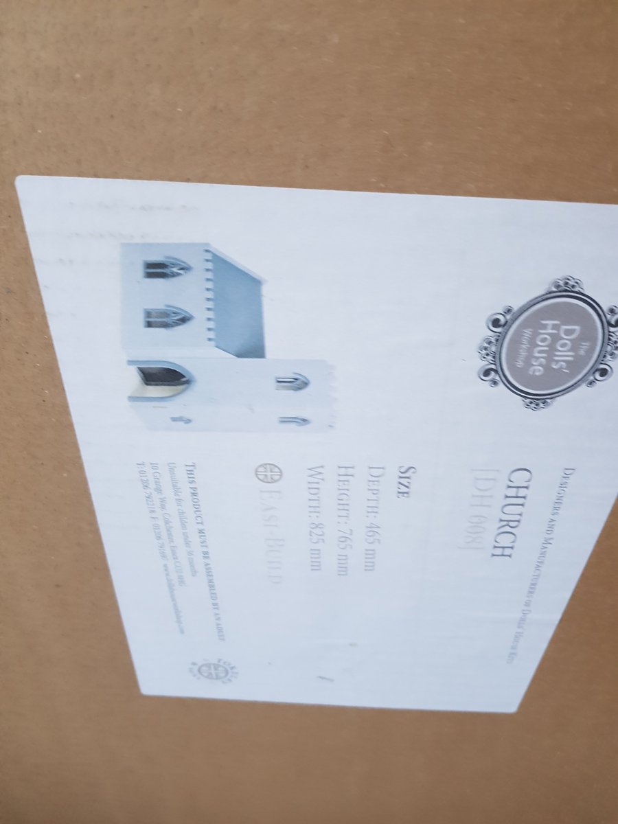 DollsHouseStore's tweet image. #DealOfTheDay Dolls house 1/12 scale church £120.00 collection only. Flat packed and bare wood.