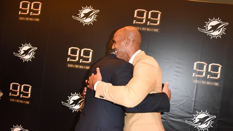 DanMarino's tweet photo. JT - I had a great time celebrating with you this weekend bro. #HOF #FinsUp https://t.co/weBV1R9B27