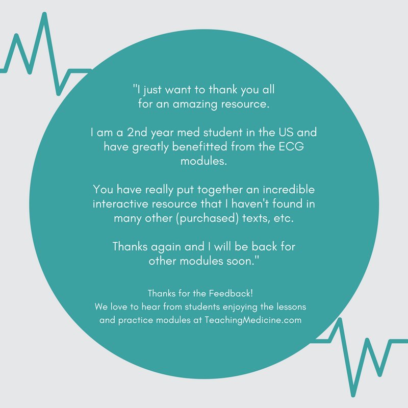 We love hearing from the students using our free online tutorials at teachingmedicine.com
#ECG #MedEd