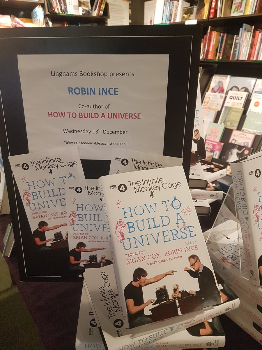 LinghamsBooks's tweet photo. week today @robinince here #Heswall.  #Monkeycage #Howtobuildauniverse . Tic #eventbrite or 01513427290. ho ho ho! https://t.co/97KCxAoOUe