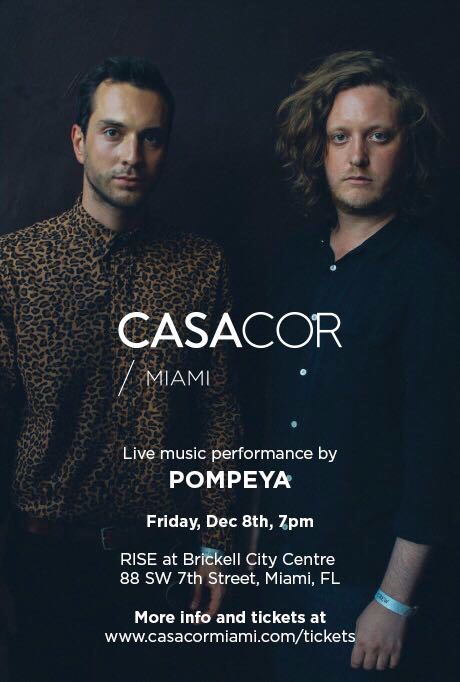 Catch @pompeyamoscow Live! during #ArtBaselMiami Fri, Dec 8th @CasaCorMiami 7:00 PM Tickets casacormiami.com/tickets Promocode: Pompeya. #ArtBasel2017 #mishumusic #mishurecords #miami #MiamiArtWeek