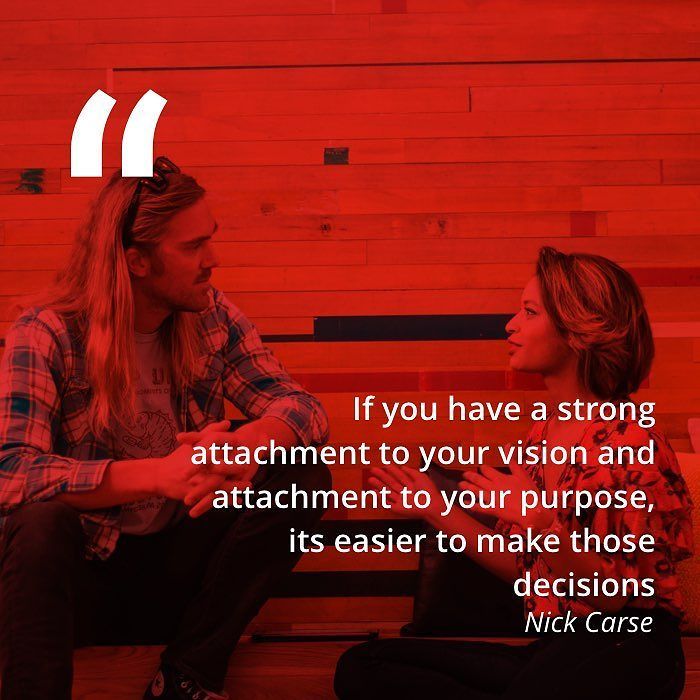 I think Nick said it best, “if you have a strong attachment to your vision and attachment to your purpose, it makes those hard decisions easier”

Click the link in bio to watch the full interview. -Blue ift.tt/2ABf1jH