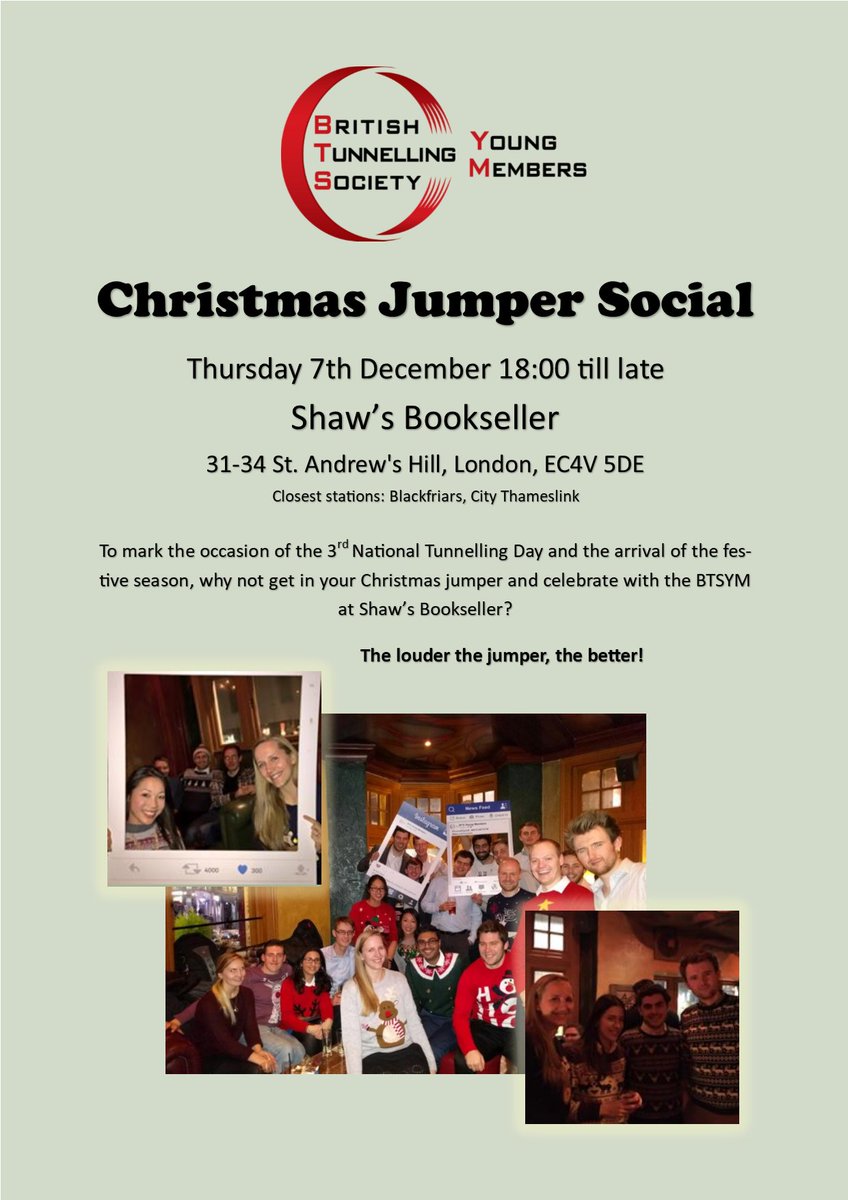 BTSYM's tweet photo. Tomorrow is National Tunnelling Day! Get active, get involved, suite up and show up! We are looking for great enthusiasm to make it a success again this year! See you all (with your Christmas jumpers) at the Shaws Booksellers tomorrow! #TunnelDayUK #Target1000 https://t.co/VS8dKgyqdr