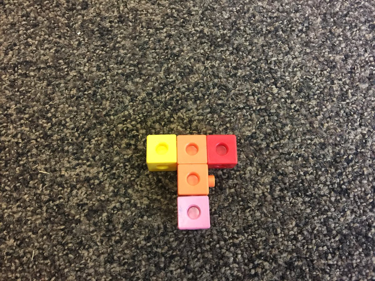 jenna_cowell's tweet image. The first picture is the bird’s eye view of our object. The code for this object is the second picture. The third picture is what you should create if you followed the code successfully! #purposefulcoding #spatialreasoning #hourofcode