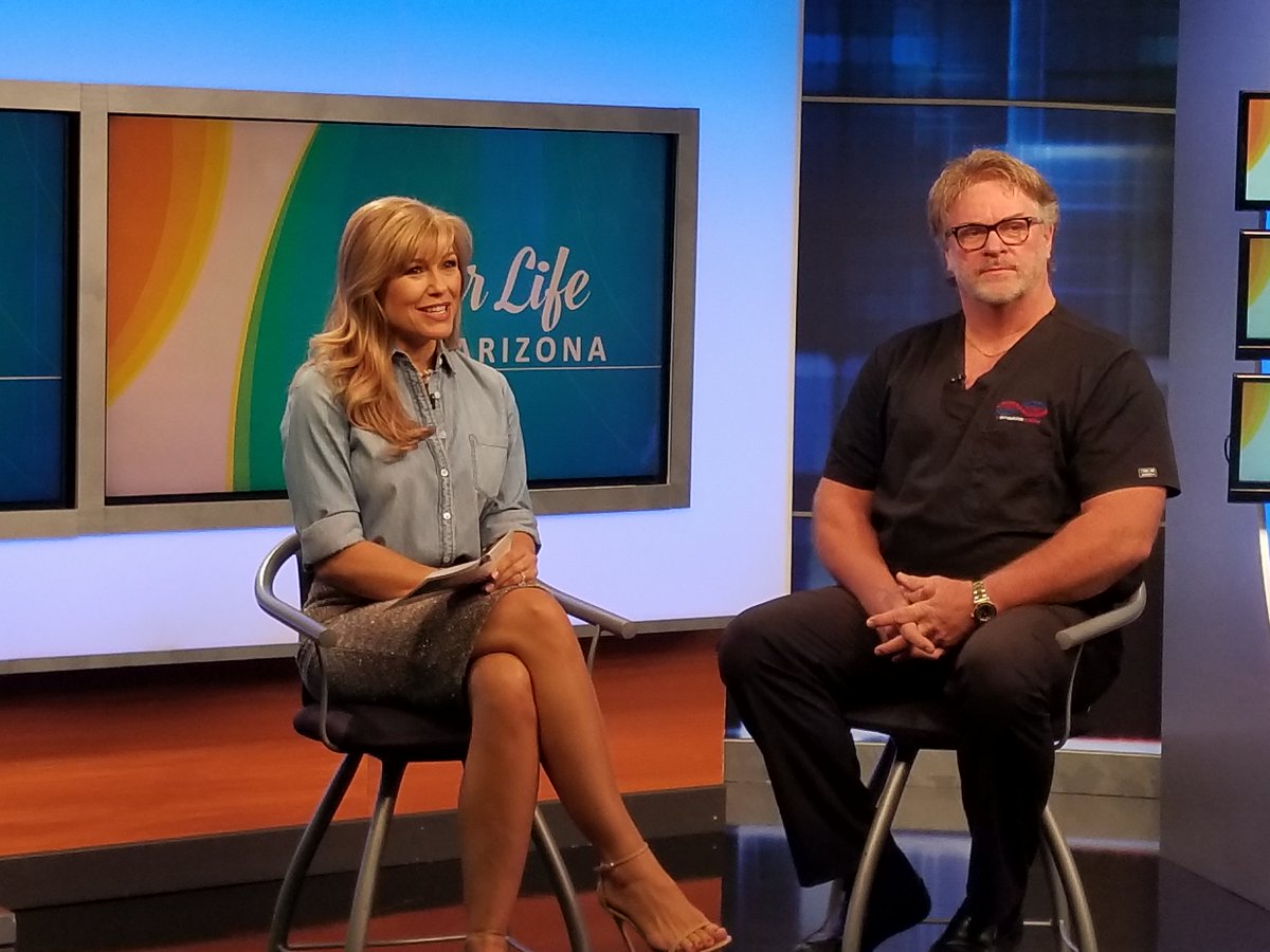 CatalystPain's tweet photo. Here's a shot of Dr. Graham on yesterday's Your Life Arizona segment, discussing how to avoid injury during the holiday hustle!💪📺 #channel3 #tvappearance #interview #holiday #tipsandtricks https://t.co/KPxceGR8SF
