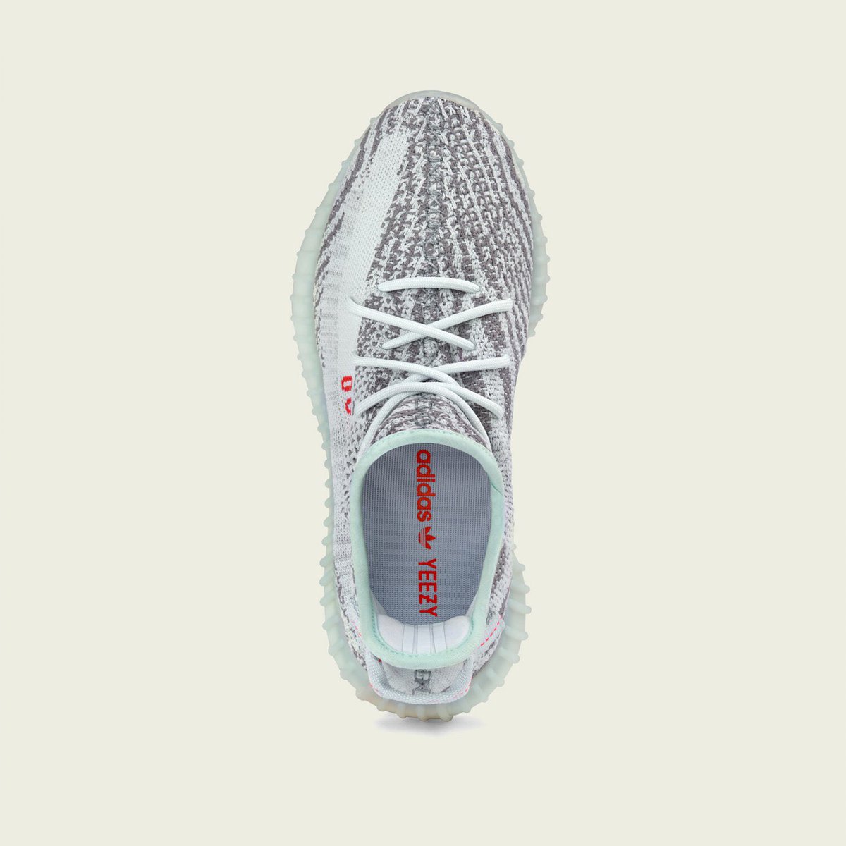 yeezy 350 top view