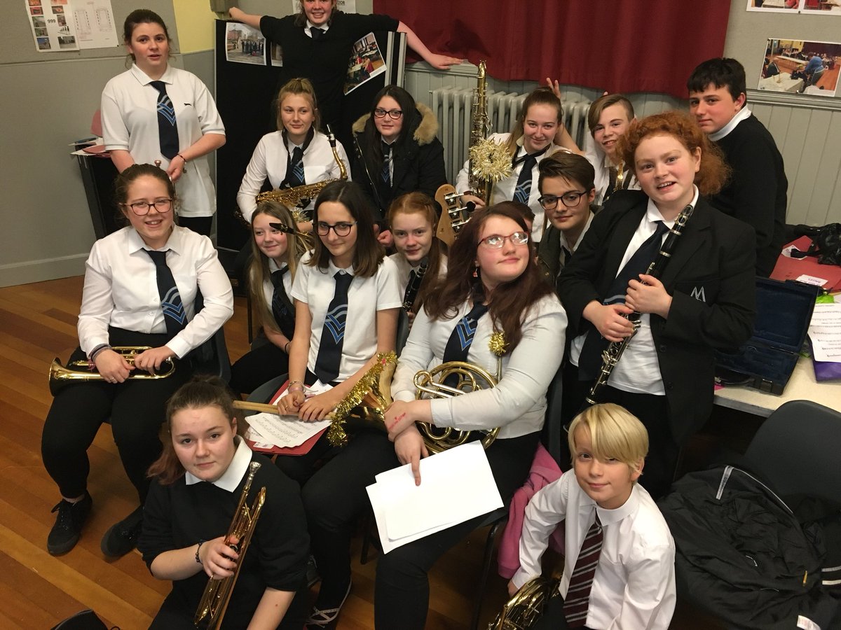 stmacharacademy's tweet photo. St Machar Concert Band all set to perform at the evening express carol concert tonight. #eecarolconcert #christmastunes #superstars https://t.co/ri6hYmLQYA