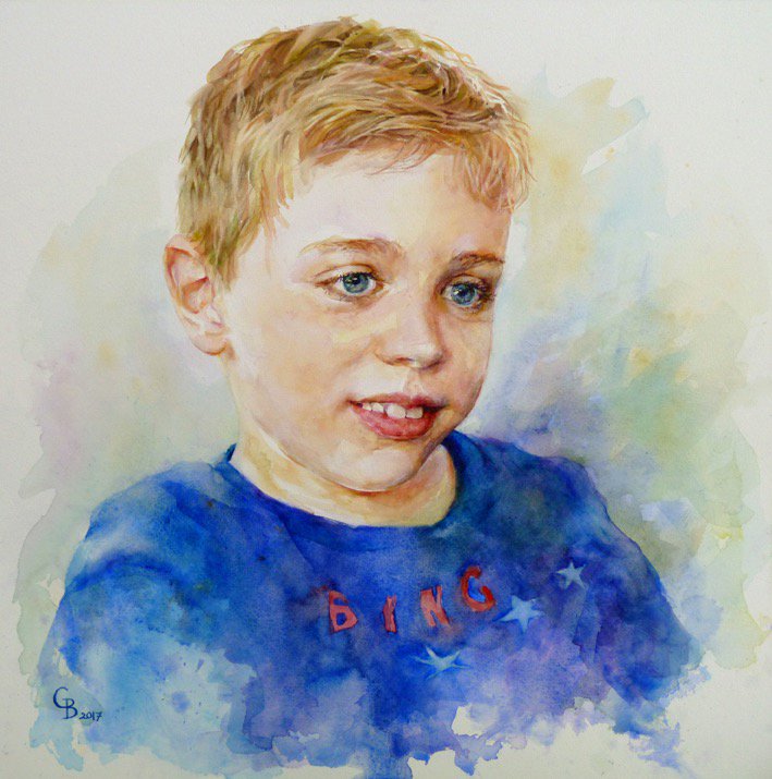 A new #watercolour #portrait commission completed.