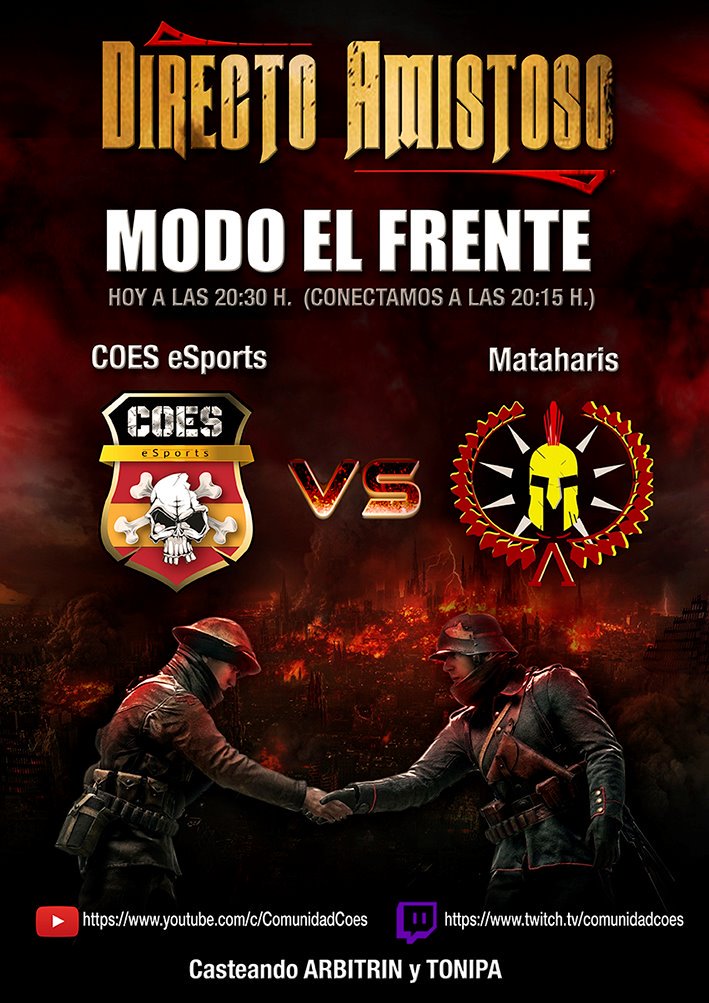 COES_BF1's tweet photo. Retransmisión en directo! Hoy a las 20:30h. No te lo pierdas! ;) https://t.co/DyIFT6GltB