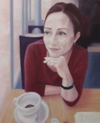 prithb's tweet photo. ‘Lisa in Love’ Oil on canvas. 
Commissioning a portrait simply starts with choosing a photograph of someone you love. #prithbart #portrait #artcommission https://t.co/QedTc68bXN