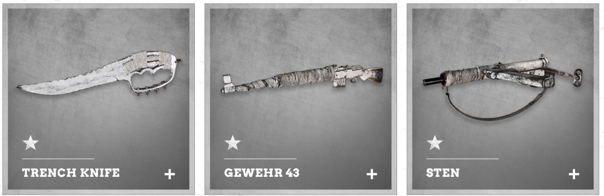 BREAKING: Here are the new weapons coming to #CODWWII this Friday: GPMG LMG, the Sten SMG, and the Gewehr 43 Assault Rifle, Trench Knife, and Ice Pick.  

charlieintel.com/2017/12/06/win…