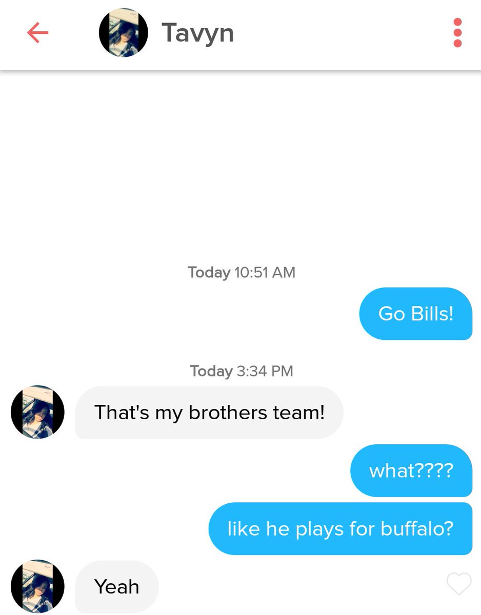 matthewjmiller2's tweet photo. @Kenzzzieee_21 @buffalobills @micah_hyde ...when you match with his sister on tinder! #GoBills #alwaysswiperight https://t.co/KuyFuqY8Gu