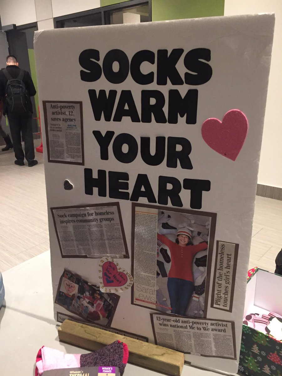 john__fairley's tweet photo. Today @StClairCollege ... our annual visit from Sarah Lewis whose "Socks Warm Your Heart" campaign is in its 10th year. Sarah collects socks and donations for socks which she donates to those needy in our community. Contact Sarah @SocksLewis ❤️ https://t.co/4Lfa0Bgrn9