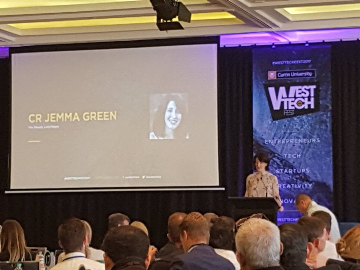 Acting mayor Jemma Green @juststartitco @westechfest @cityofperth