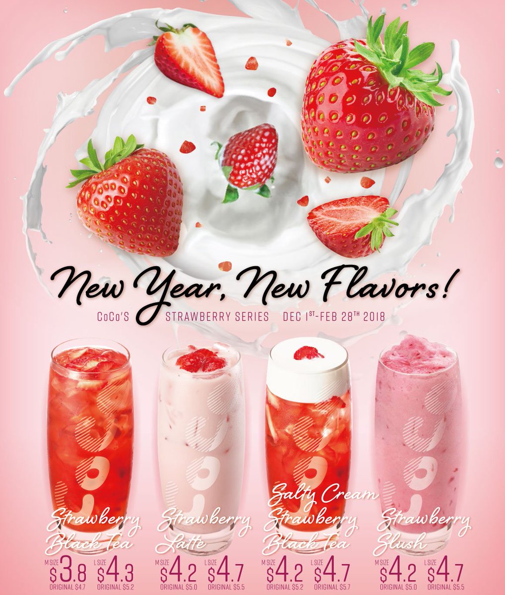 4 new Strawberry drinks have arrived at CoCo Tea Ontario! They will all be discounted for the holiday. Remember to share a photo of these drinks with #CoCoTeaNation for a chance to win an iPhone X 256GB.