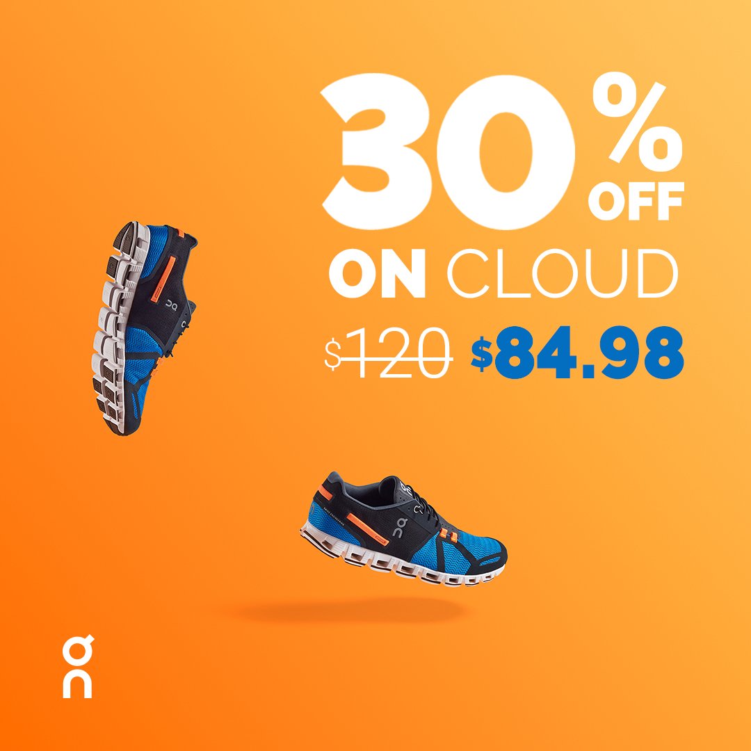 bluemile_'s tweet photo. The @on_running #Cloud – one of our top-sellers and #stafffaves – is now 30% off both online and in-store! Shop now to take advantage of free shipping on this killer #DealoftheWeek: https://t.co/ge6SzCxdlW (some exclusions may apply) #RunOnClouds #OnRunning https://t.co/fMpsMhILNh