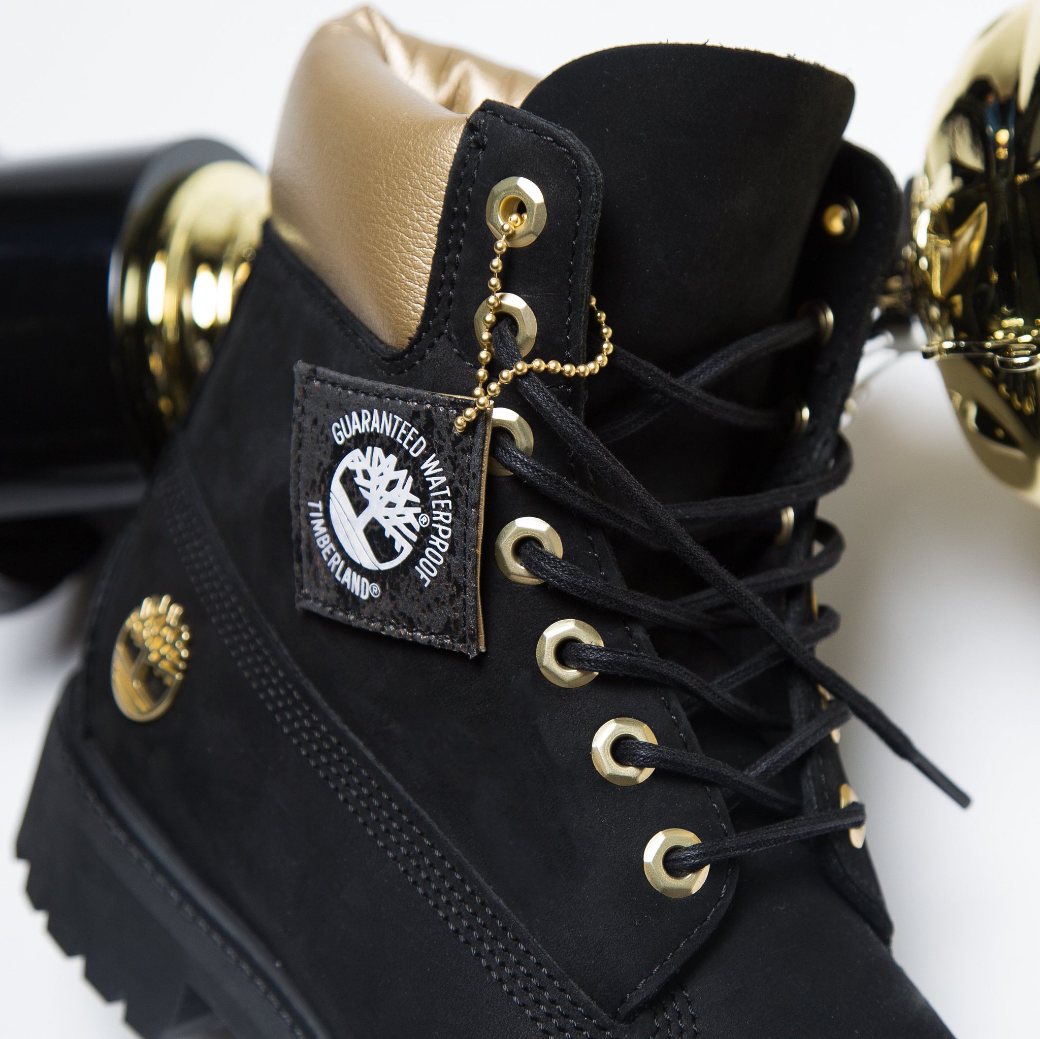 black and gold champion timberland boots