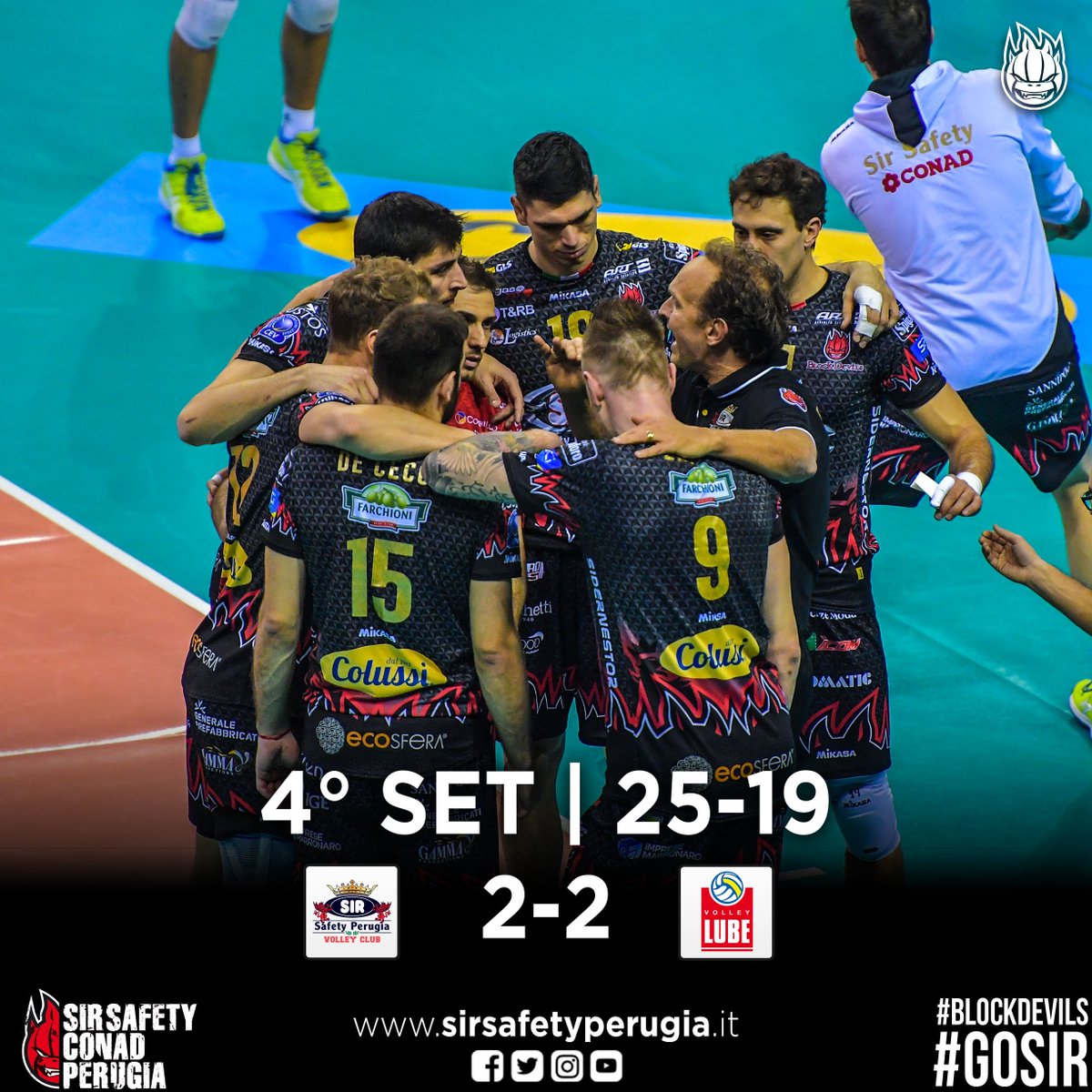 SIRVolleyPG's tweet image. Si va al tie break!! Atanasijevic chiude il set 25-19 #4SET #CLVolleyM #PerugiaCivitanova #GoSir #BlockDevils #RCD #ORAéADESSO
