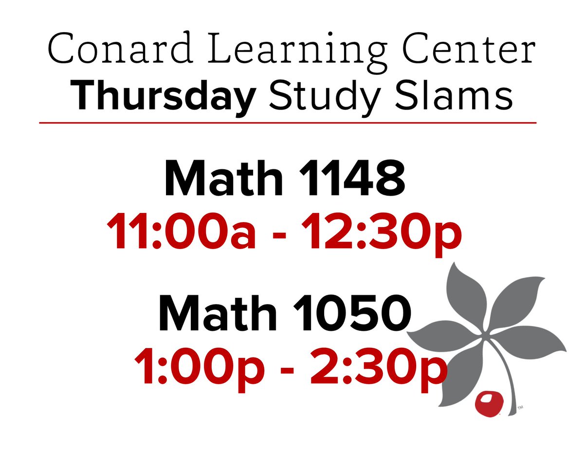 OSUmansCLC's tweet photo. Review sessions tomorrow in the CLC @osumansfield ! We'll also have tutors here all day to help with math and writing @OSUM_English students! Happy Studying! #ReadingDay #CLCstudyslams #WorkHardGetHelpSucceed https://t.co/a7o1nY0djE