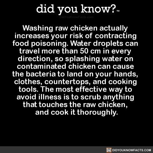 PakStories's tweet photo. Washing raw chicken actually increases your risk of contracting… https://t.co/9nIuSp4JU6 https://t.co/8L9hwQ2lZb