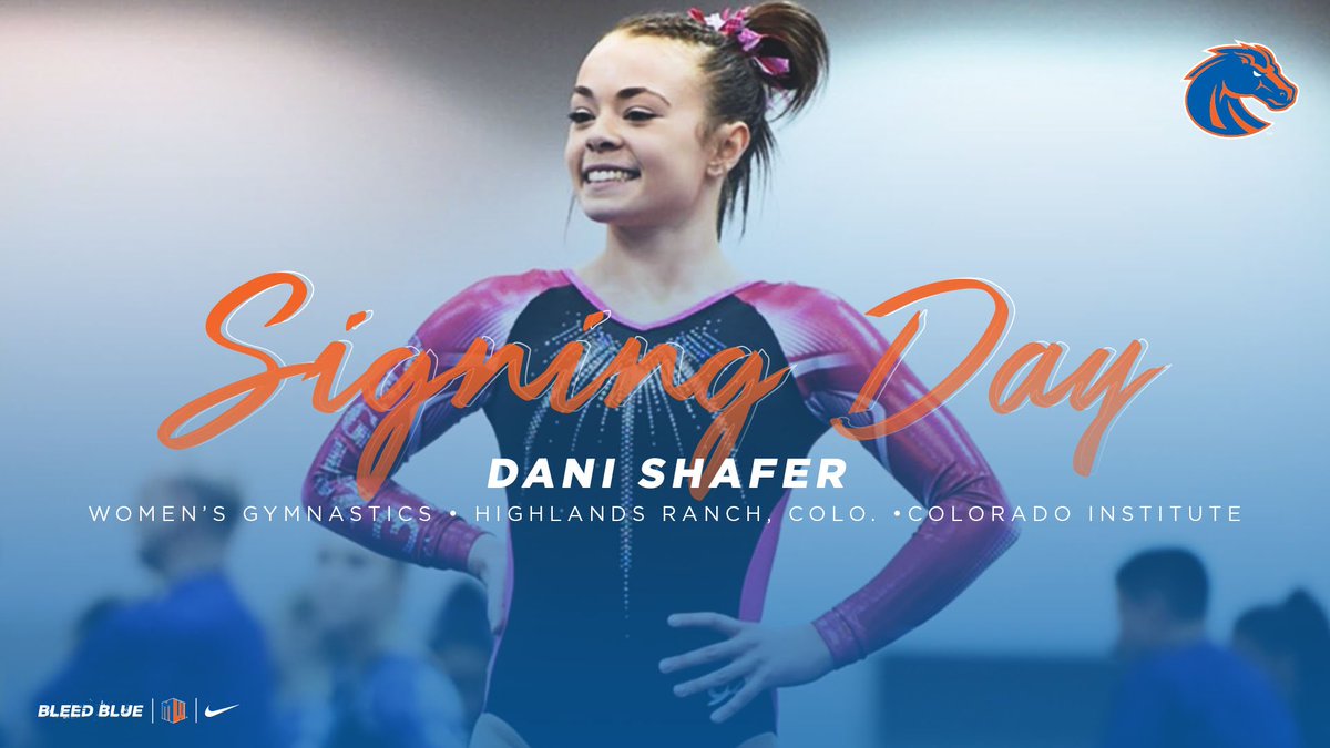 BroncoSportsGYM's tweet photo. Join us in welcoming Dani Shafer of Colorado Gymnastic Institute to Boise State as a part of the 2018-19 recruiting class! #BleedBlue https://t.co/6EXCZ6MkEu https://t.co/H39j4qUol2