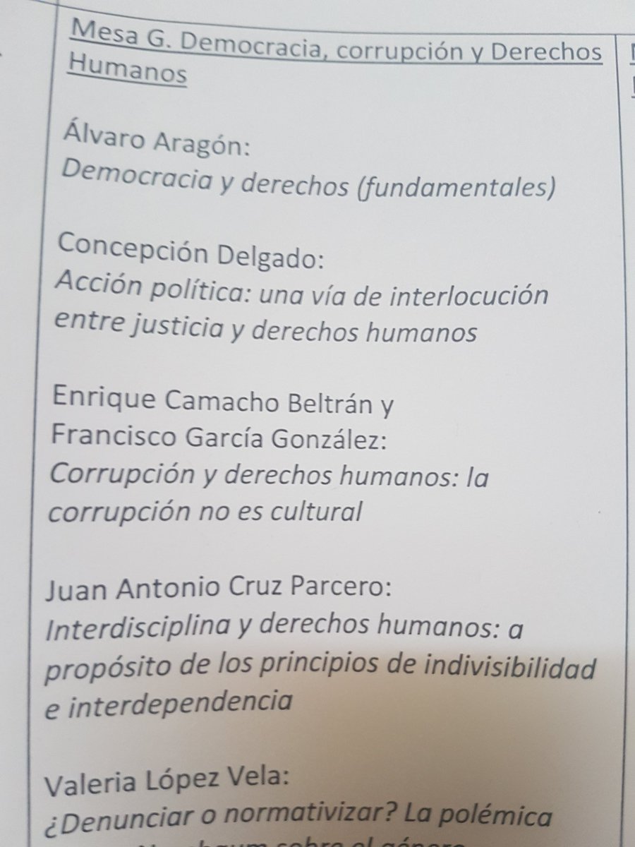 RED_UDH's tweet photo. Siguen las mesas del Congreso con los ejes temáticos "Democracia, corrupción y DDHH" y "Enfoques transdisciplinarios de DDHH" #CongresoRedUDH2017 en @U_ElClaustro https://t.co/nVRsRFoRIu