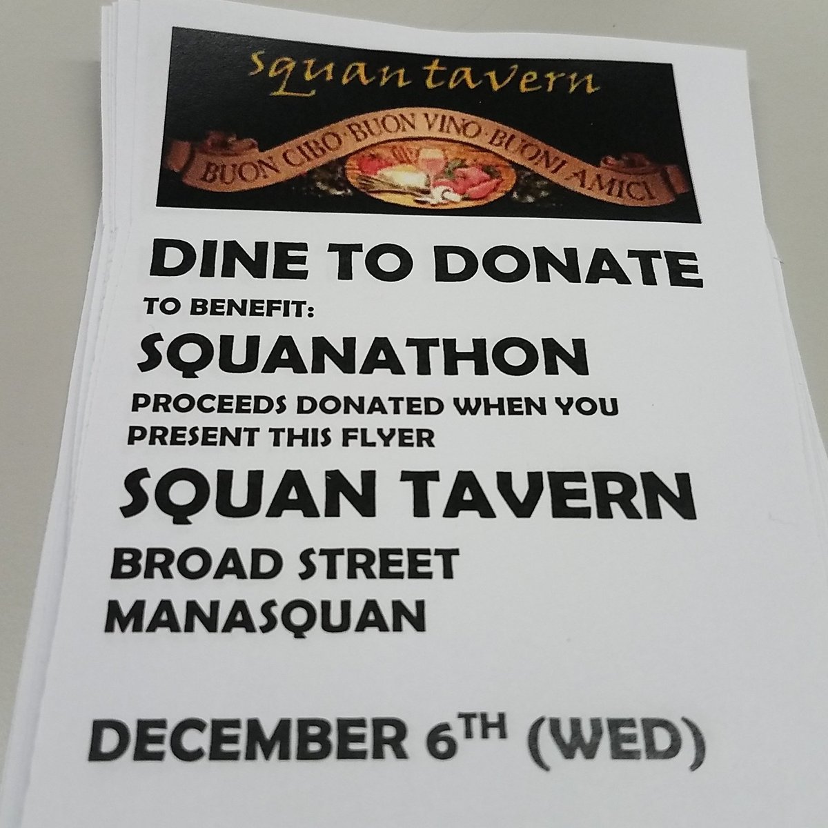 Squanathon's tweet photo. Hungry? Head over and visit your favorite Squanathon committee members! https://t.co/5QMdZgLgos