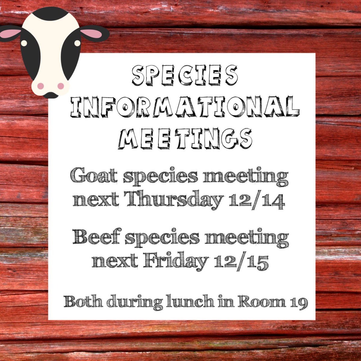 If you are interested in raising a goat or steer for fair, go to these meetings next week! 🐂🐐
