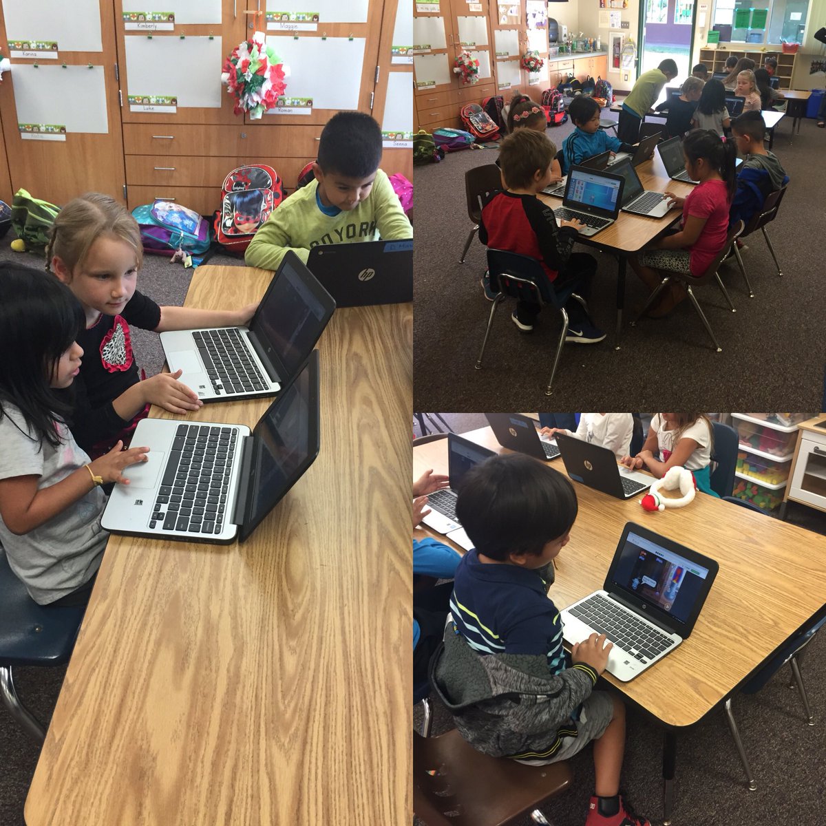 Valley kindergarteners engaged in coding! #HourOfCode2017 #pusdlearns <a href="/KimberlieRens/">Kimberlie Rens</a>