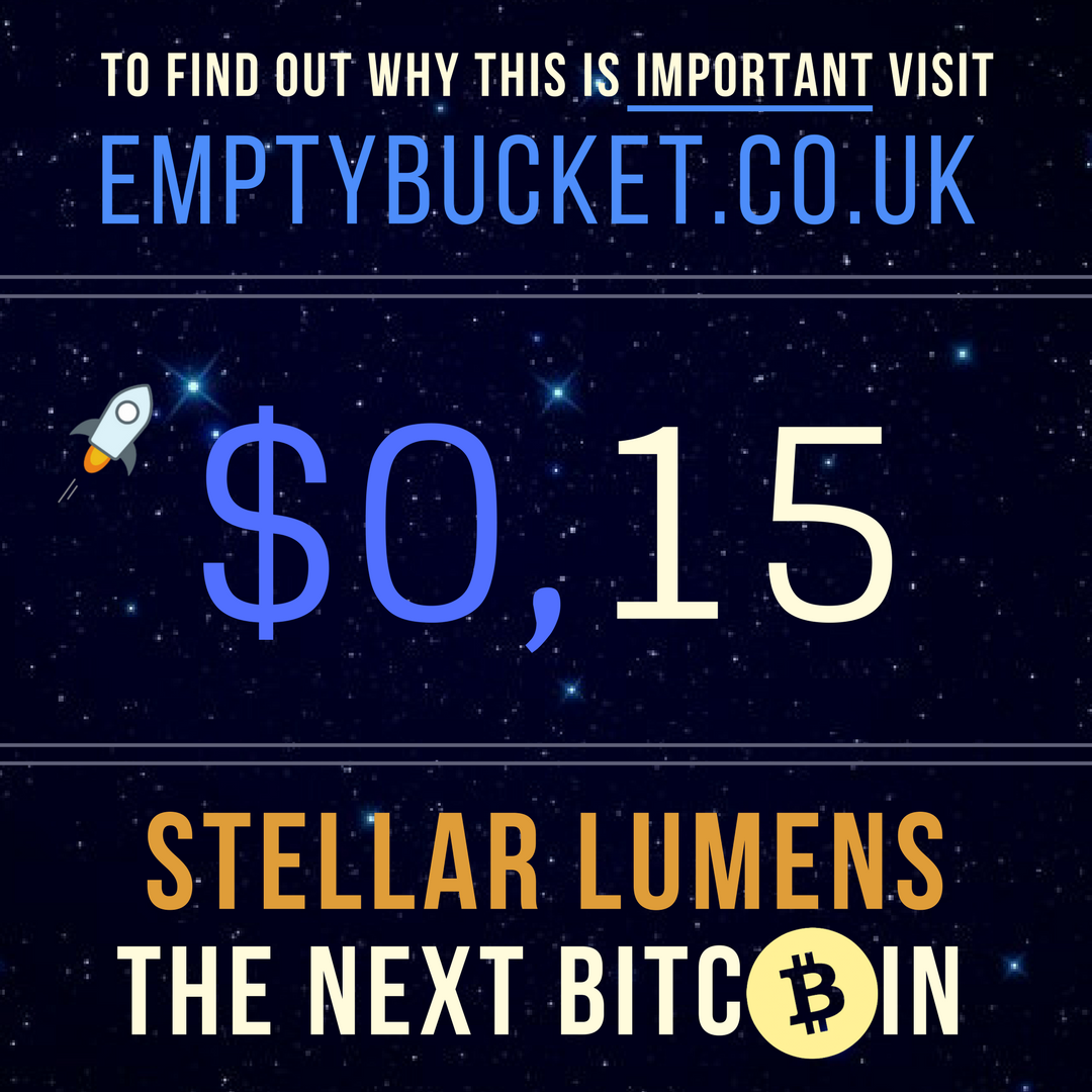 teamemptybucket's tweet photo. #XLM rockets to the stars! Our most recent article (https://t.co/dQI5RFhglW) is about why we choose to invest in Stellar Lumens vs. Bitcoin / Ethereum. #emptybucket #Bitcoin #Ethereum https://t.co/OeOi2gfqe5