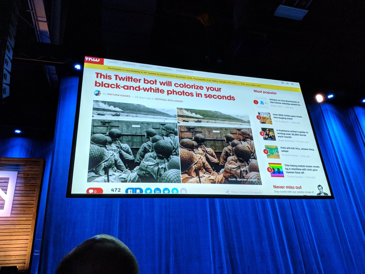 Proud to see <a href="/openfaas/">OpenFaaS</a> in the keynote at KubeCon today highlighting Colorisebot a great collaboration with <a href="/developius/">Finnian Anderson</a> blog.alexellis.io/openfaas-color…