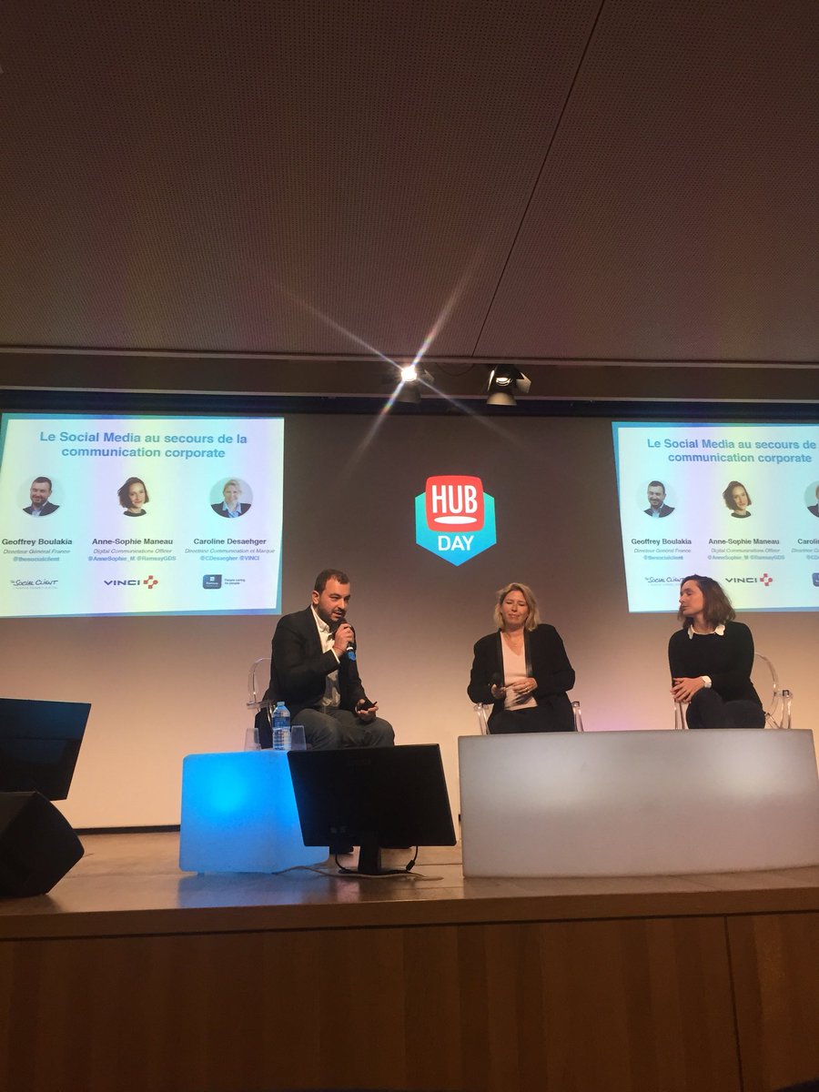 juburgaud's tweet photo. Intervention de @thesocialclient avec @VINCI_fr et @RamsayGDS sur le thème de la com corporate sur les réseaux sociaux #HubDay #socialmarketing https://t.co/yIJuxRg9e6