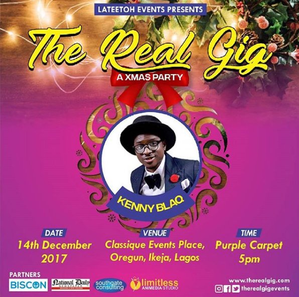 therealgigevent's tweet photo. The ever-creative and awesome @Kennyblaqmcfr would be MCing at #TheRealGigEvent. You dont want to miss it!!! https://t.co/RcnllQAL9h