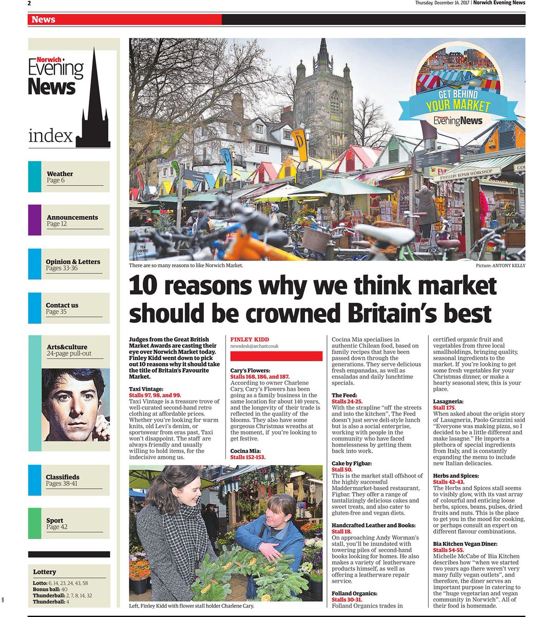 We'll be welcoming judges from @Nabma_Markets to the market today. The <a href="/EveningNews/">Norwich Evening News</a> sets out 10 reasons why #Norwichmarket should be crowned Britain's Favourite.