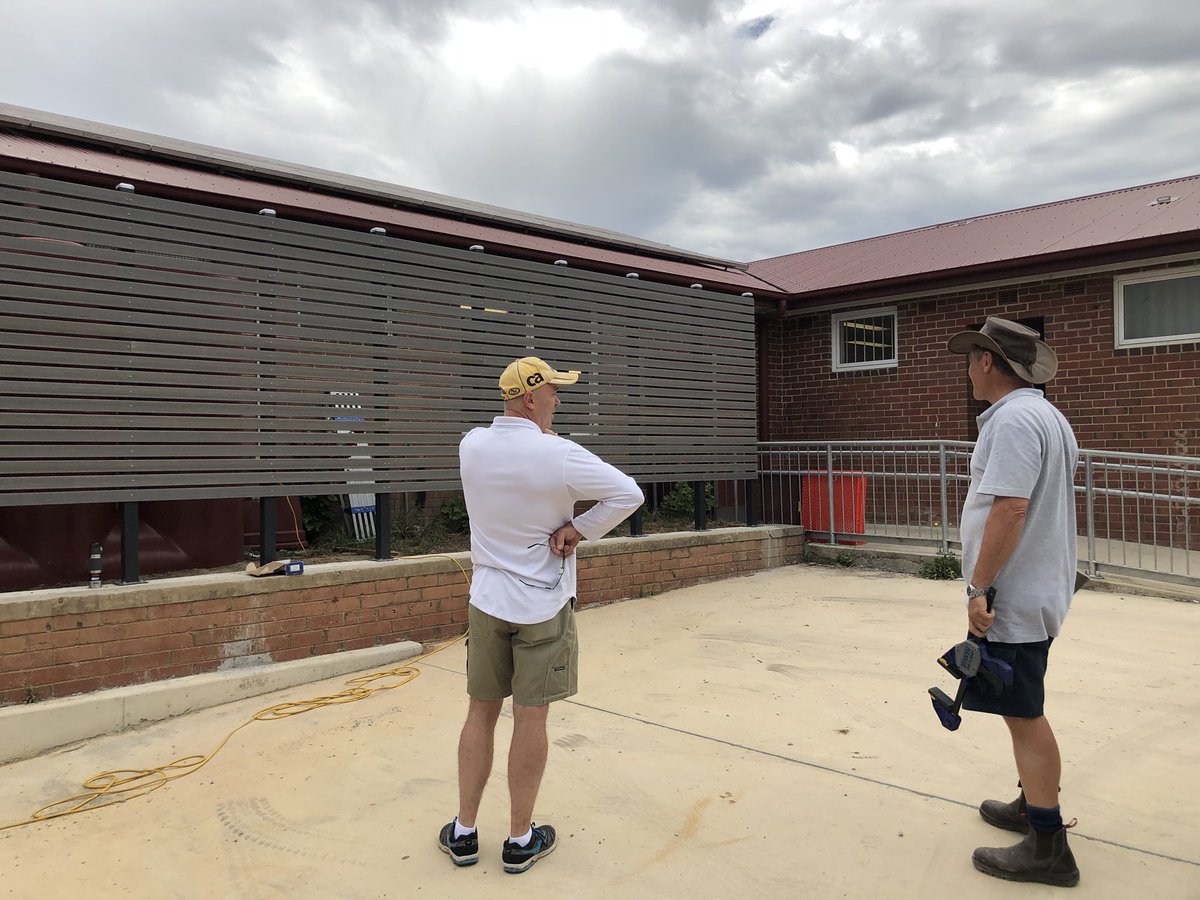 YassHighSchool's tweet photo. A construction job well done for our #Super_iGA PaulWilko. Certified by Ralf! Thank you for a job well done. #YHSRebuild https://t.co/yidWeDwPRa