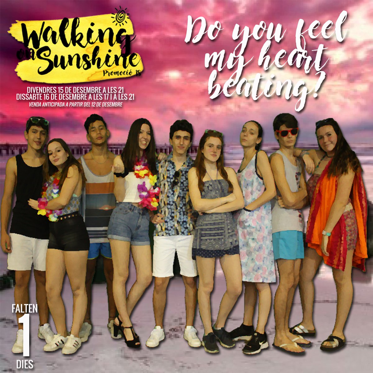 FEPSantRamon's tweet photo. Demà és l'estrena del nou musical de 4t d'ESO. 15 i 16 de desembre. ENTRADES QUASI EXHAURIDES. ültimes localitats per dissabte a les 17h. Te'l perdràs? #doyoufeelmyheartbeating #walkingonsunshine #promocio18 #lapromocio18BATEGA #objectiuBERLIN https://t.co/WDG39axaMI